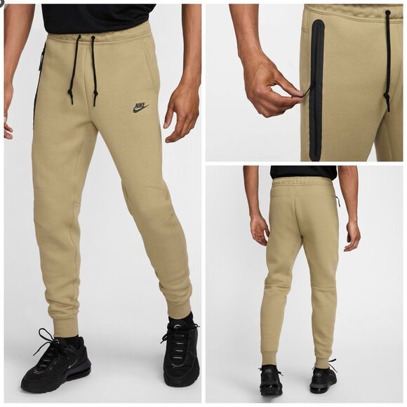 Nike Tech Fleece Neutral Olive Jogger Pants - Picture 1 of 13